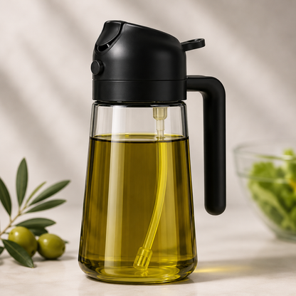 Pulverizador de Aceite 2 en 1 para Cocina – Spray y Vertido Antigoteo