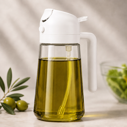 Pulverizador de Aceite 2 en 1 para Cocina – Spray y Vertido Antigoteo