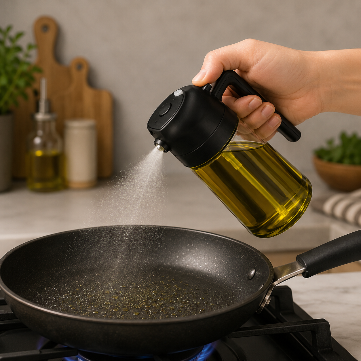 Pulverizador de Aceite 2 en 1 para Cocina – Spray y Vertido Antigoteo