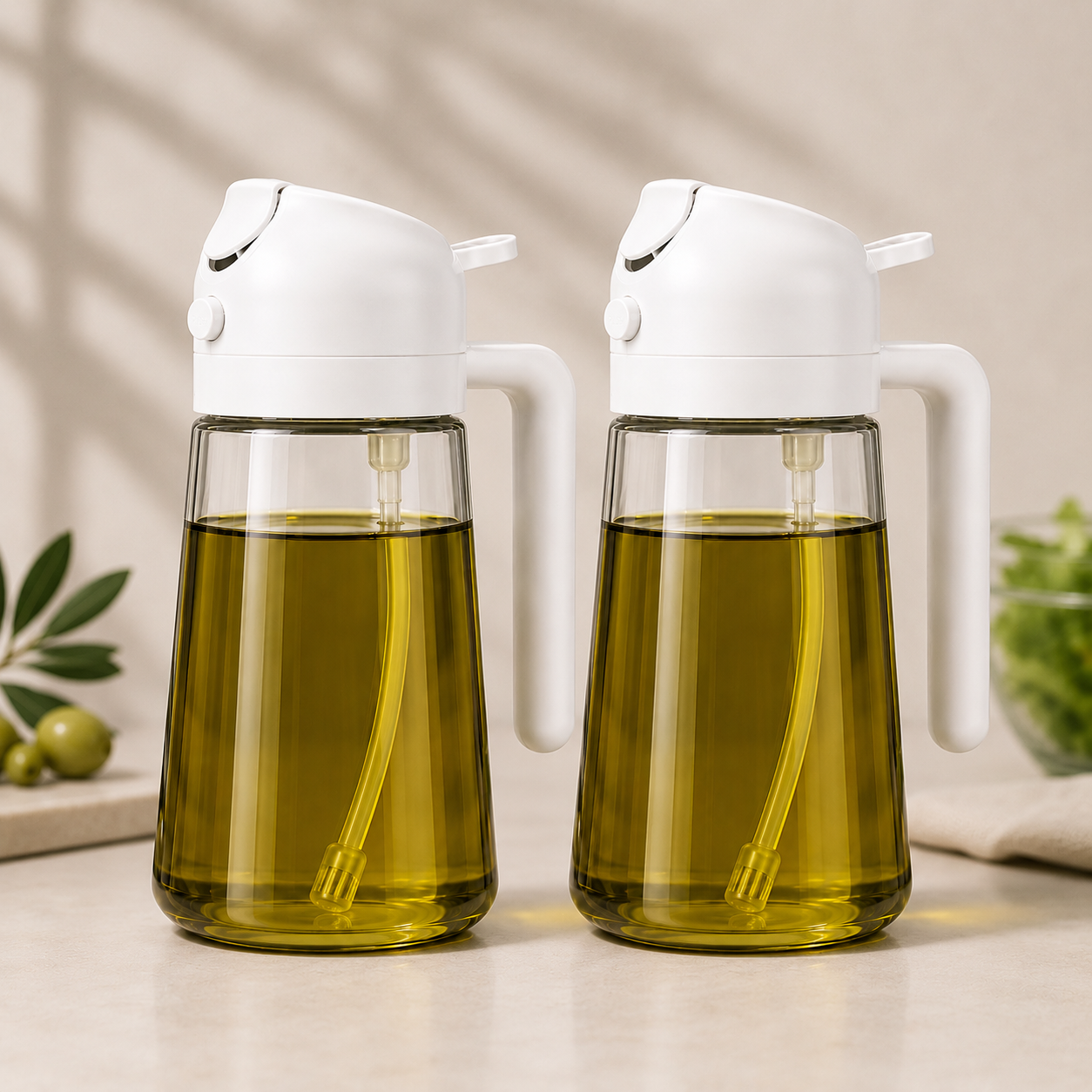 Pulverizador de Aceite 2 en 1 para Cocina – Spray y Vertido Antigoteo