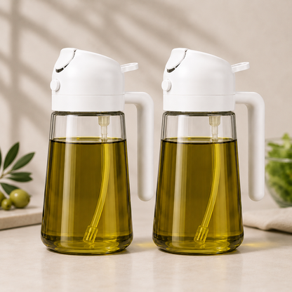 Pulverizador de Aceite 2 en 1 para Cocina – Spray y Vertido Antigoteo