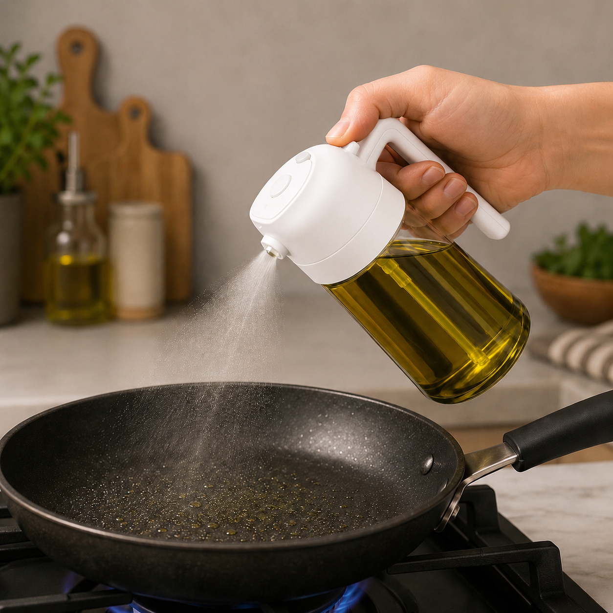 Pulverizador de Aceite 2 en 1 para Cocina – Spray y Vertido Antigoteo